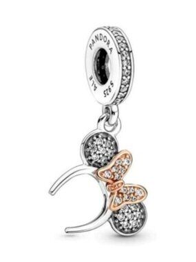 ✅NWT Pandora Disney Minnie Headband Dangle Charm Necklaces, Bracelets, Pendants
